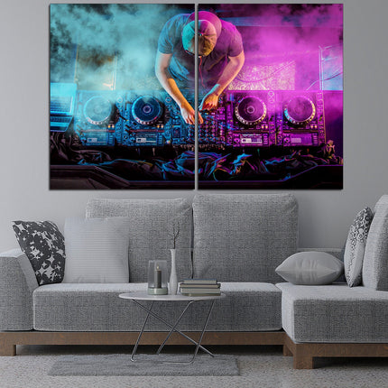 Contemporary art Graffiti Street Art Original canvas art One of a kind Ready to hang canvas Music themed gifts Dj poster Natural canvas