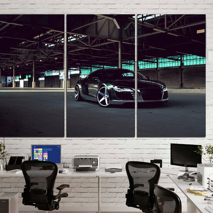 Audi 5 panels German car Audi on canvas Boys room poster Canvas for garage Poster in the garage Supercar gift