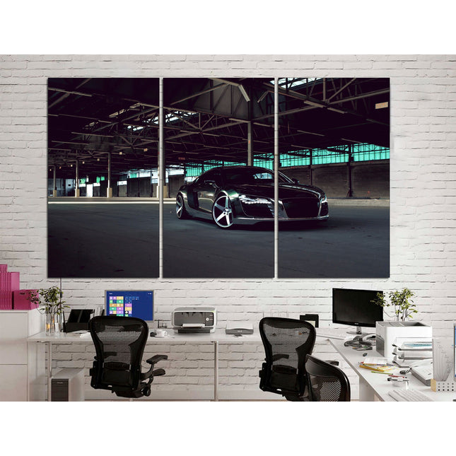 Audi 5 panels German car Audi on canvas Boys room poster Canvas for garage Poster in the garage Supercar gift