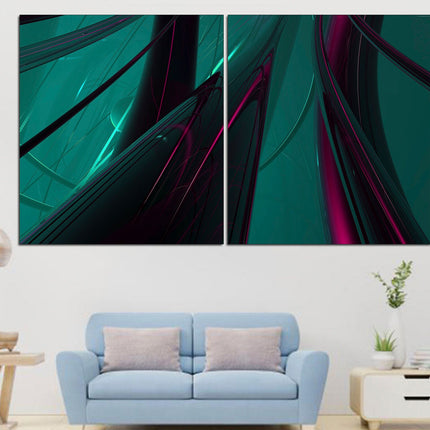 Minimal abstraction Green abstract art Abstract canvas Street art on canvas Urban wall art Exclusive canvas Original canvas art
