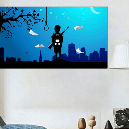 Сollage art Сanvas for a gift Сollage wall prints Large canvas art Warrior on canvas Ebony on canvas Brain explosion art Wall art unique