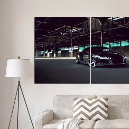Audi 5 panels German car Audi on canvas Boys room poster Canvas for garage Poster in the garage Supercar gift