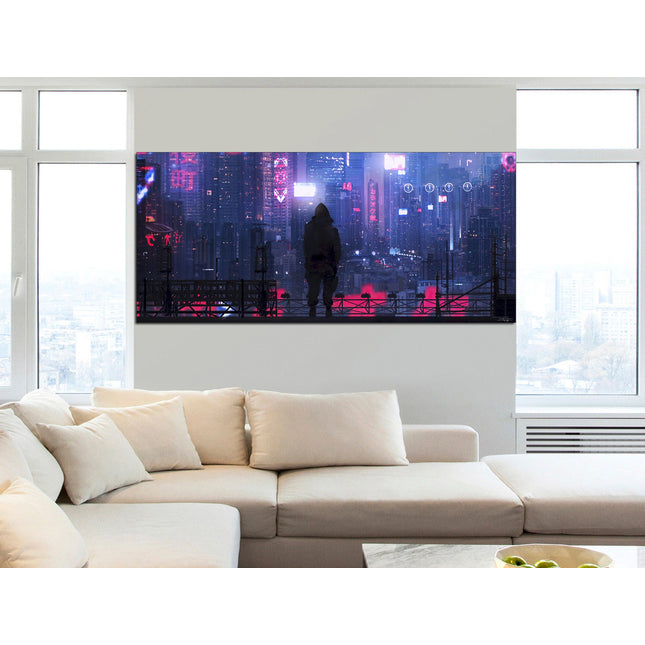 Collage art Canvas for a gift Night china Collage wall prints Large canvas art Multi panel canvas Wall art unique Asian hieroglyphs