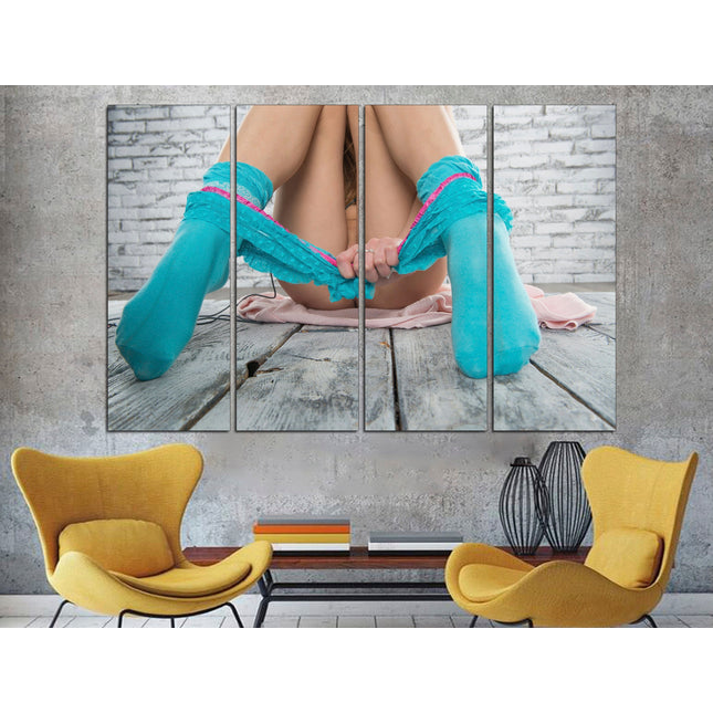 Gift for boys Modern poster Colorful canvas Multi-panel canvas Mountains on canvas Erotic art prints Female body print A gift to the house