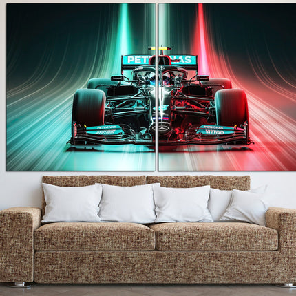 Formula one car F1 poster Canvas f1 Formula 1 car Print on canvas f1 Mercedes f1 wall art Formula 1 gift