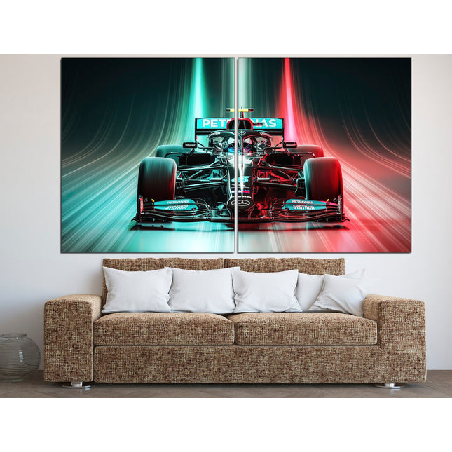 Formula one car F1 poster Canvas f1 Formula 1 car Print on canvas f1 Mercedes f1 wall art Formula 1 gift