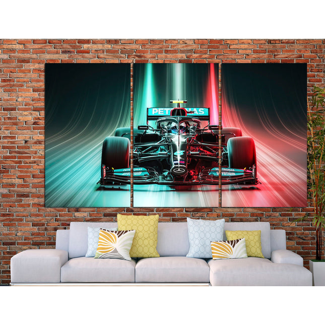 Formula one car F1 poster Canvas f1 Formula 1 car Print on canvas f1 Mercedes f1 wall art Formula 1 gift