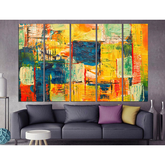 Vintage print Abstract art print Art poster Living room wall art Abstract bright art Wall art print Modern art