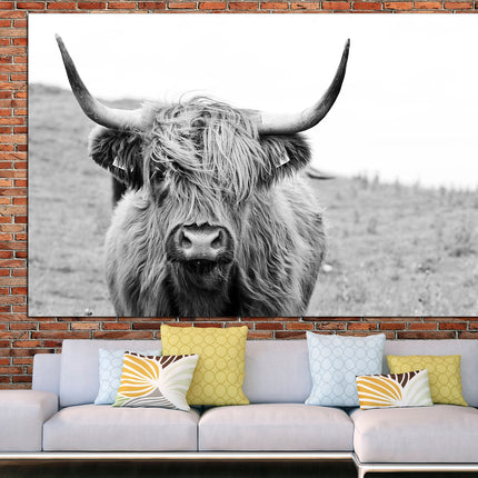Buffalo on canvas Cow decor Farm animal decor Texas home decor Kitchen wall art Cow print Farmer gift Multi-panel canvas Canvas art print