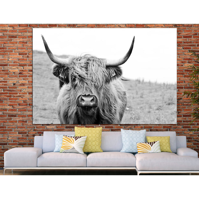 Buffalo on canvas Cow decor Farm animal decor Texas home decor Kitchen wall art Cow print Farmer gift Multi-panel canvas Canvas art print