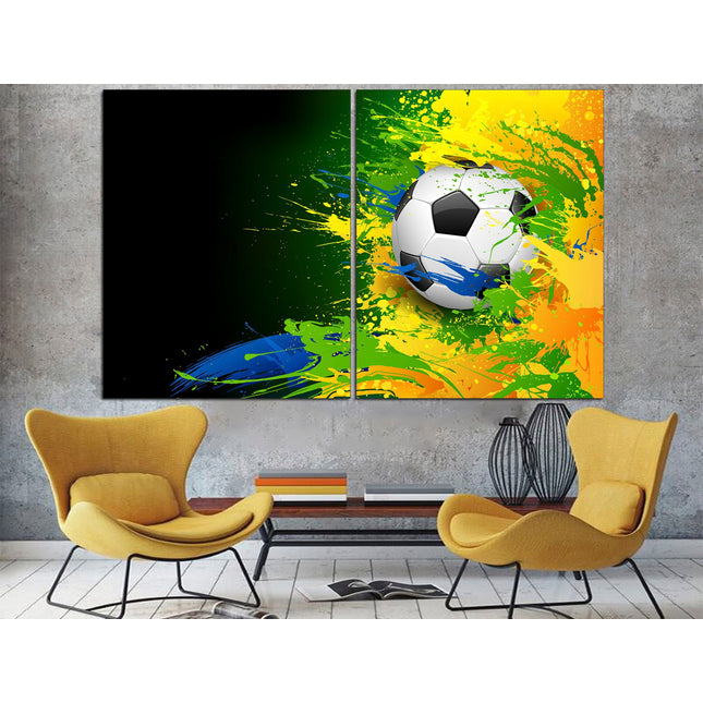 Football man canvas Sports wall art Man gift Football wall art Framed canvas Sports print Canvas artwork Wall art print Football decor