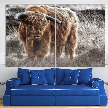 Farm wall art Cow decor Farm animal decor Texas home decor Kitchen wall art Cow print Farmer gift Multi-panel canvas Canvas art print