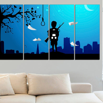 Сollage art Сanvas for a gift Сollage wall prints Large canvas art Warrior on canvas Ebony on canvas Brain explosion art Wall art unique