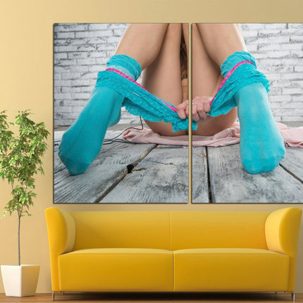 Gift for boys Modern poster Colorful canvas Multi-panel canvas Mountains on canvas Erotic art prints Female body print A gift to the house