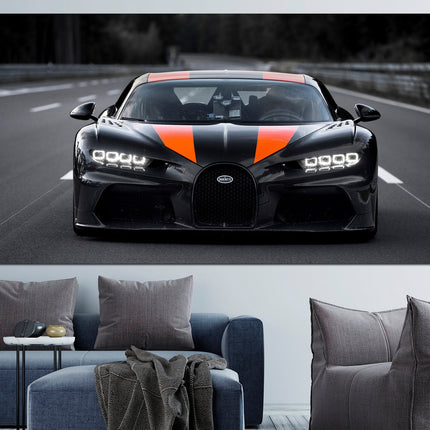 Bugatti on canvas Custom print canvas Canvas for room Racing car Gift for boys Supercar wall art F1 formula on canvas fantastic car