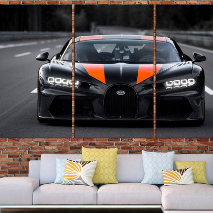 Bugatti on canvas Custom print canvas Canvas for room Racing car Gift for boys Supercar wall art F1 formula on canvas fantastic car