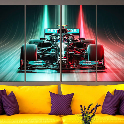 Formula one car F1 poster Canvas f1 Formula 1 car Print on canvas f1 Mercedes f1 wall art Formula 1 gift