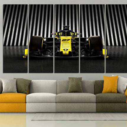 Formula 1 car Mclaren f1 F1 art Yellow f 1 Formula one car Formula 1 gift Racing car Gift for boys F1 formula on canvas
