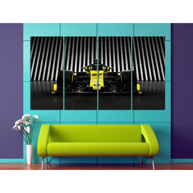 Formula 1 car Mclaren f1 F1 art Yellow f 1 Formula one car Formula 1 gift Racing car Gift for boys F1 formula on canvas