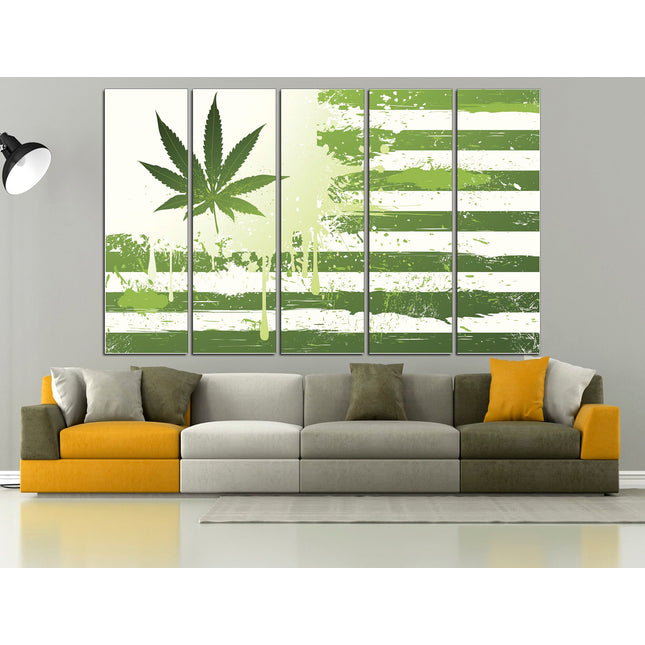 American flag Big leaf canada Contemporary canvas Large canvas Modern decor Print on canvas American art Modern America