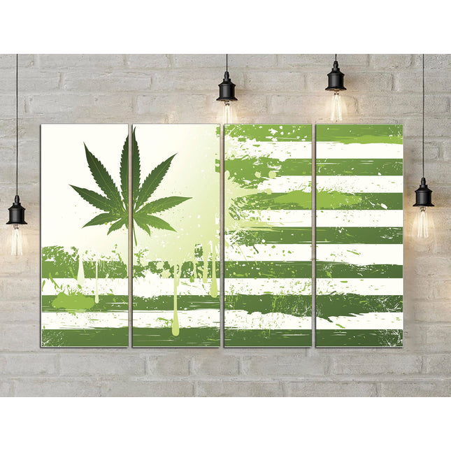 American flag Big leaf canada Contemporary canvas Large canvas Modern decor Print on canvas American art Modern America