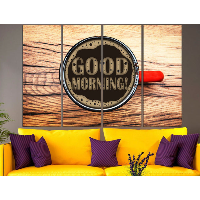 Coffee bar decor Canvas for kitchen Pie on canvas Coffee on canvas Kitchen wall decor Dining room decor Modern kitchen Restaurant decor