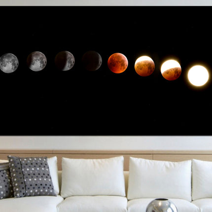 Apartment wall art Earth moon wall art Custom print canvas Space canvas print Stars planet poster Meteorite seal Space art decor