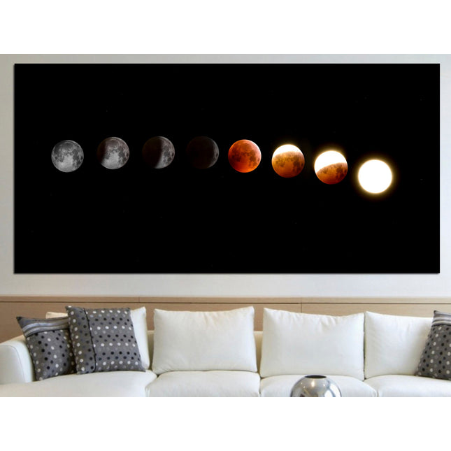 Apartment wall art Earth moon wall art Custom print canvas Space canvas print Stars planet poster Meteorite seal Space art decor