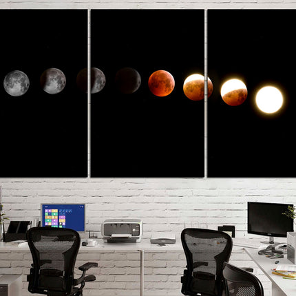 Apartment wall art Earth moon wall art Custom print canvas Space canvas print Stars planet poster Meteorite seal Space art decor
