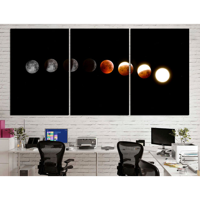 Apartment wall art Earth moon wall art Custom print canvas Space canvas print Stars planet poster Meteorite seal Space art decor