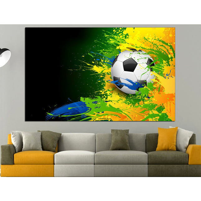 Football man canvas Sports wall art Man gift Football wall art Framed canvas Sports print Canvas artwork Wall art print Football decor