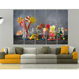 Modern art Color art print Modern wall art Color palette Vintage print Bright canvas wall One of a kind Spices on canvas Herbs and spices