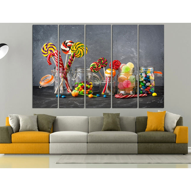 Modern art Color art print Modern wall art Color palette Vintage print Bright canvas wall One of a kind Spices on canvas Herbs and spices