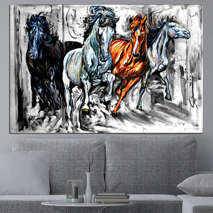 Wildlife decor animal Canvas animal art Animal poster Big poster horses on canvas Equestrian arthorse poster Horse print canvas