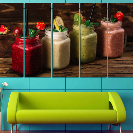 Cocktail on canvas Colored ice cream Ice cream on wall Cocktail on canvas Kitchen canvas print Food art print