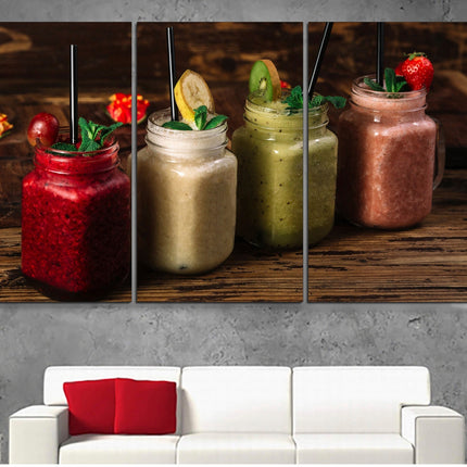 Cocktail on canvas Colored ice cream Ice cream on wall Cocktail on canvas Kitchen canvas print Food art print