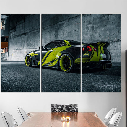 Japanese car on canvas Car on canvas Poster in the garage German car Canvas for garage Mclaren wall decor Race car on canvas