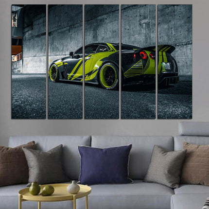 Japanese car on canvas Car on canvas Poster in the garage German car Canvas for garage Mclaren wall decor Race car on canvas