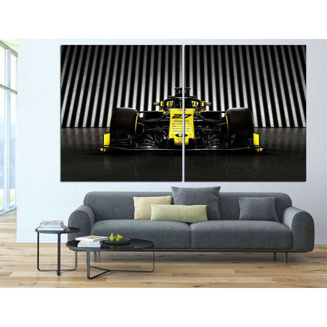 Formula 1 car Mclaren f1 F1 art Yellow f 1 Formula one car Formula 1 gift Racing car Gift for boys F1 formula on canvas
