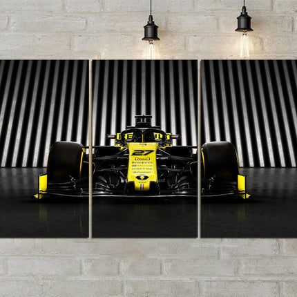 Formula 1 car Mclaren f1 F1 art Yellow f 1 Formula one car Formula 1 gift Racing car Gift for boys F1 formula on canvas