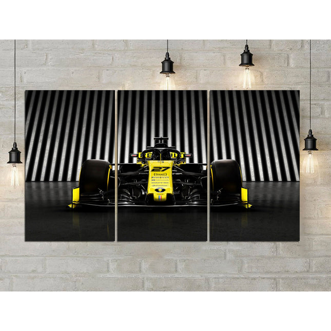 Formula 1 car Mclaren f1 F1 art Yellow f 1 Formula one car Formula 1 gift Racing car Gift for boys F1 formula on canvas