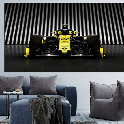 Formula 1 car Mclaren f1 F1 art Yellow f 1 Formula one car Formula 1 gift Racing car Gift for boys F1 formula on canvas