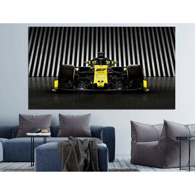 Formula 1 car Mclaren f1 F1 art Yellow f 1 Formula one car Formula 1 gift Racing car Gift for boys F1 formula on canvas