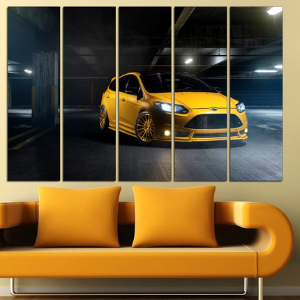 Yellow ford Auto america Yellow car on canvas Supercar wall art Boys room poster Car on canvas Car on canvas Supercar gift