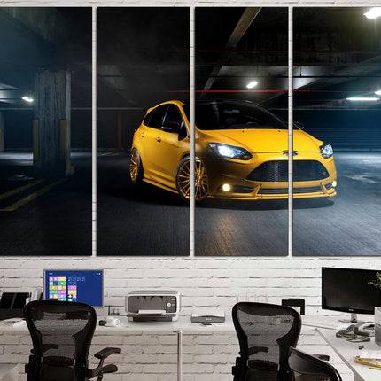 Yellow ford Auto america Yellow car on canvas Supercar wall art Boys room poster Car on canvas Car on canvas Supercar gift