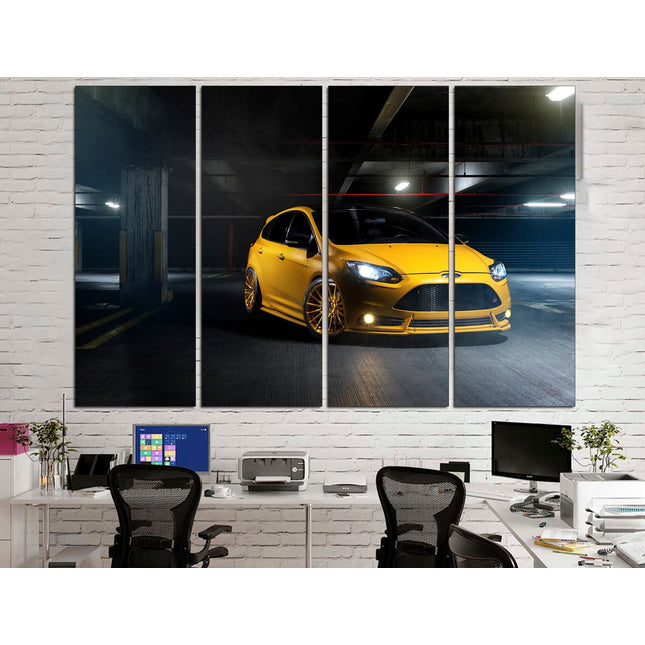 Yellow ford Auto america Yellow car on canvas Supercar wall art Boys room poster Car on canvas Car on canvas Supercar gift