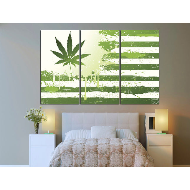American flag Big leaf canada Contemporary canvas Large canvas Modern decor Print on canvas American art Modern America
