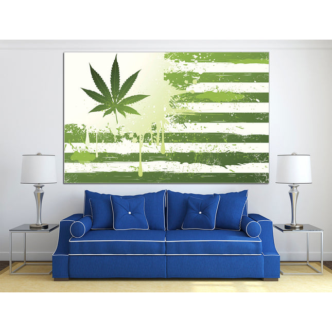 American flag Big leaf canada Contemporary canvas Large canvas Modern decor Print on canvas American art Modern America