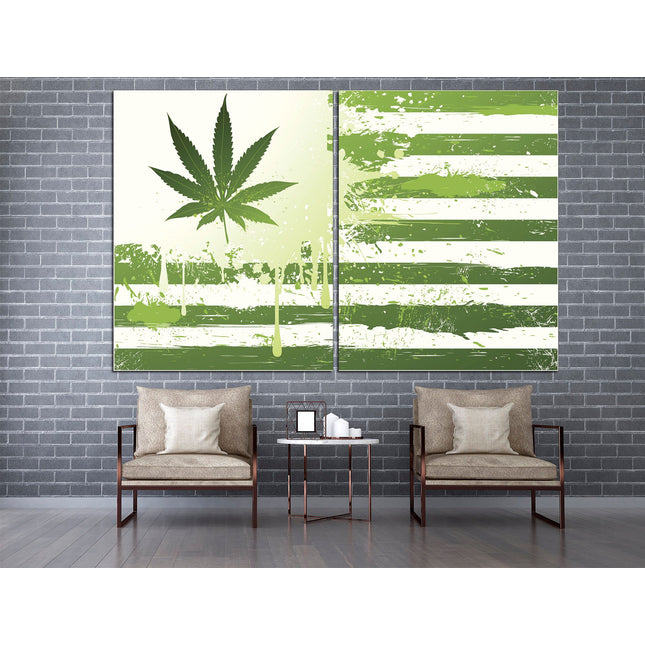 American flag Big leaf canada Contemporary canvas Large canvas Modern decor Print on canvas American art Modern America