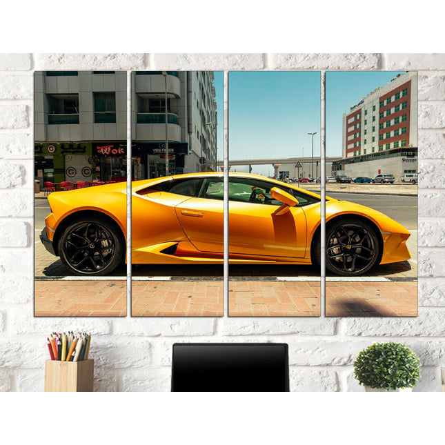 Lamborghini photo Car on canvas Lamborghini prints Motivational canvas Lambo image Boys room poster Devil car